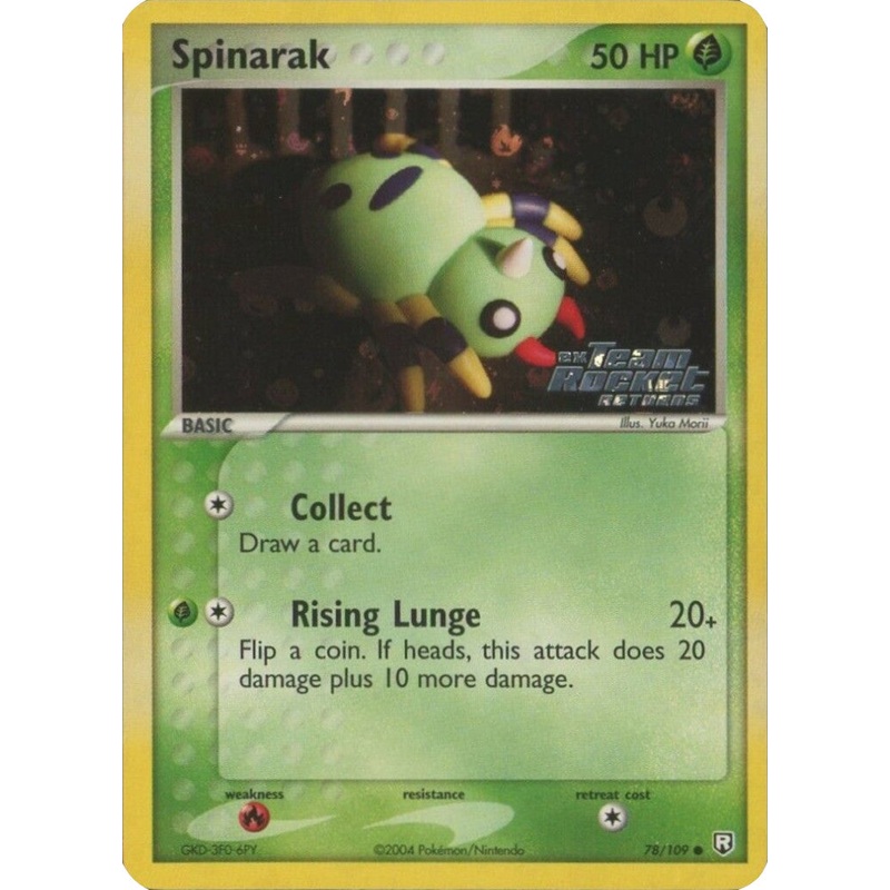 Spinarak (78/109) (Stamped) [EX: Team Rocket Returns]