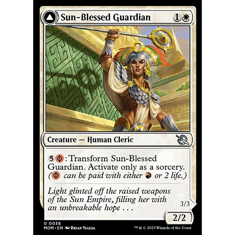 Sun-Blessed Guardian // Furnace-Blessed Conqueror [March of the Machine]