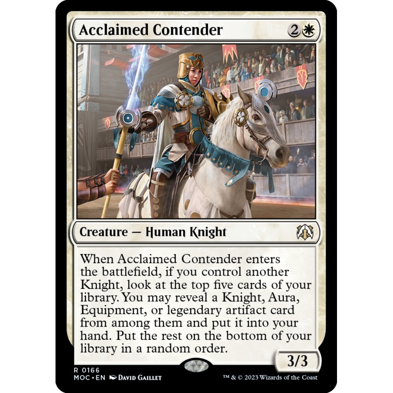 Acclaimed Contender [March of the Machine Commander]