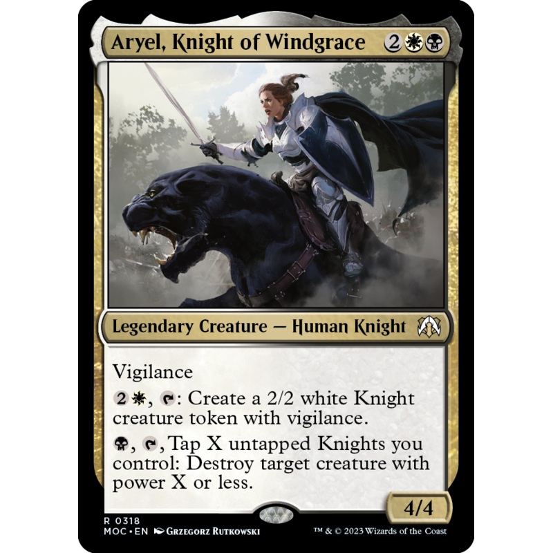 Aryel, Knight of Windgrace [March of the Machine Commander]