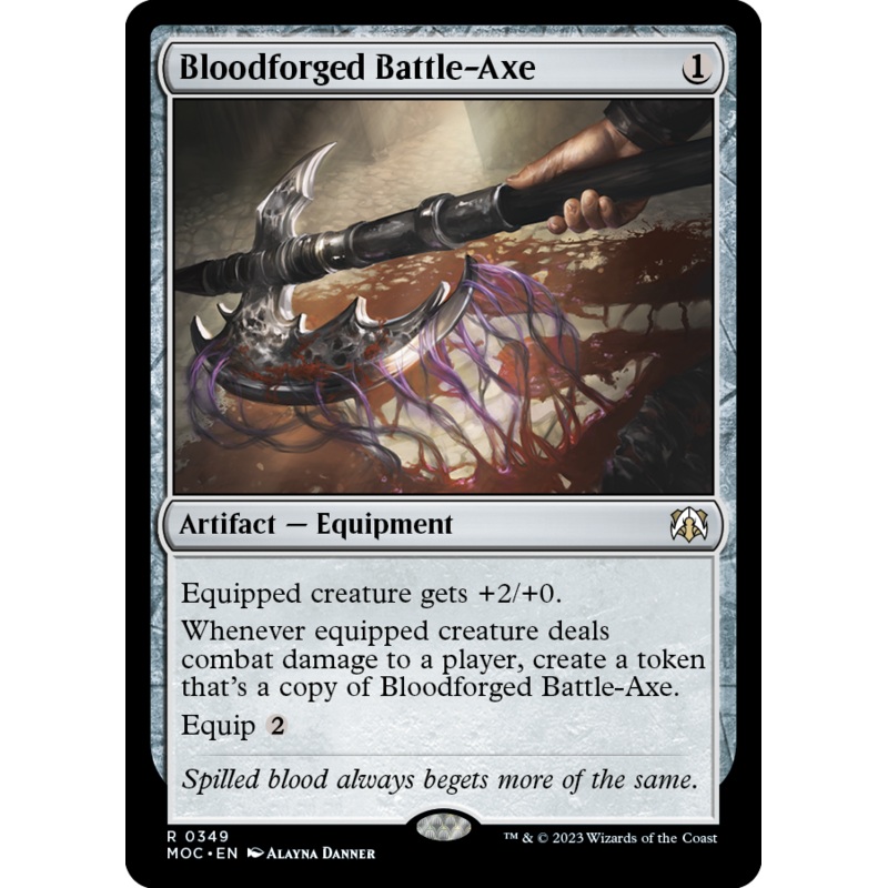 Bloodforged Battle-Axe [March of the Machine Commander]