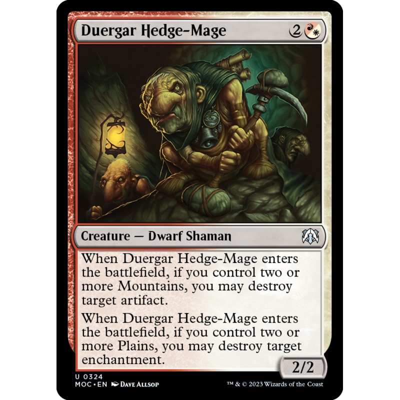 Duergar Hedge-Mage [March of the Machine Commander]