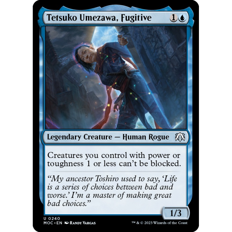 Tetsuko Umezawa, Fugitive [March of the Machine Commander]
