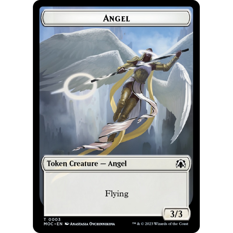 Angel (3) // Demon Double-Sided Token [March of the Machine Commander Tokens]