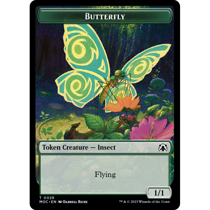Butterfly // City's Blessing Double-Sided Token [March of the Machine Commander Tokens]