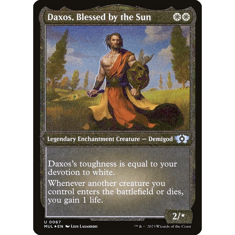 Daxos, Blessed by the Sun (Foil Etched) [Multiverse Legends]