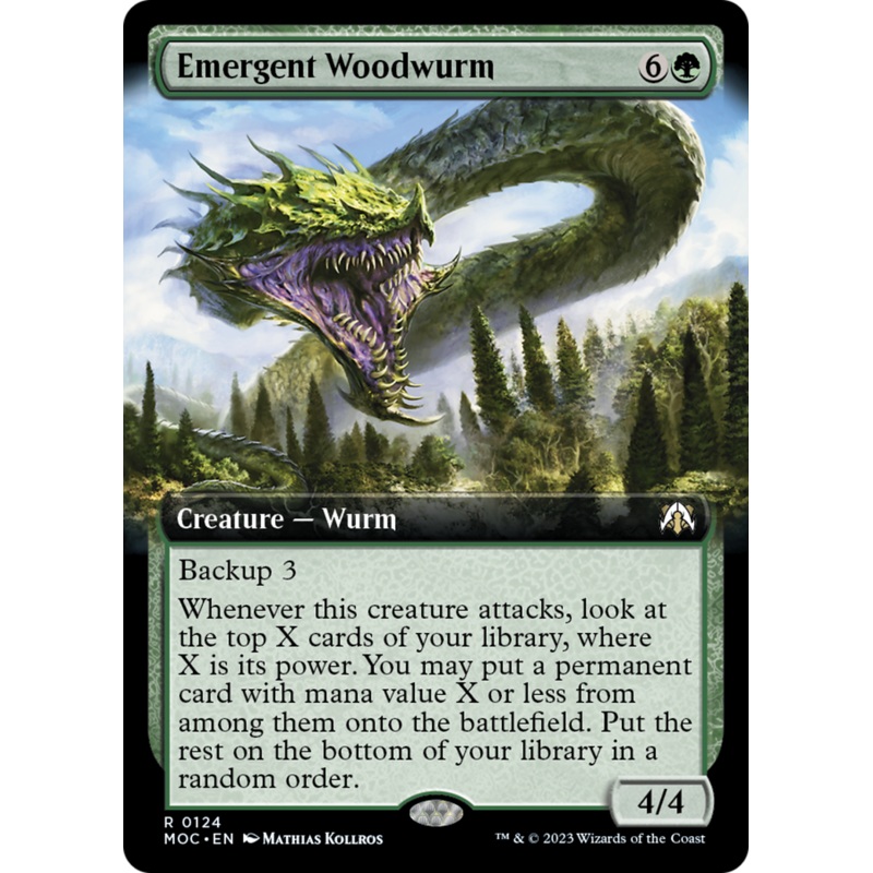 Emergent Woodwurm (Extended Art) [March of the Machine Commander]