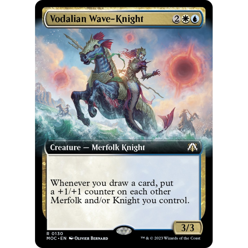 Vodalian Wave-Knight (Extended Art) [March of the Machine Commander]