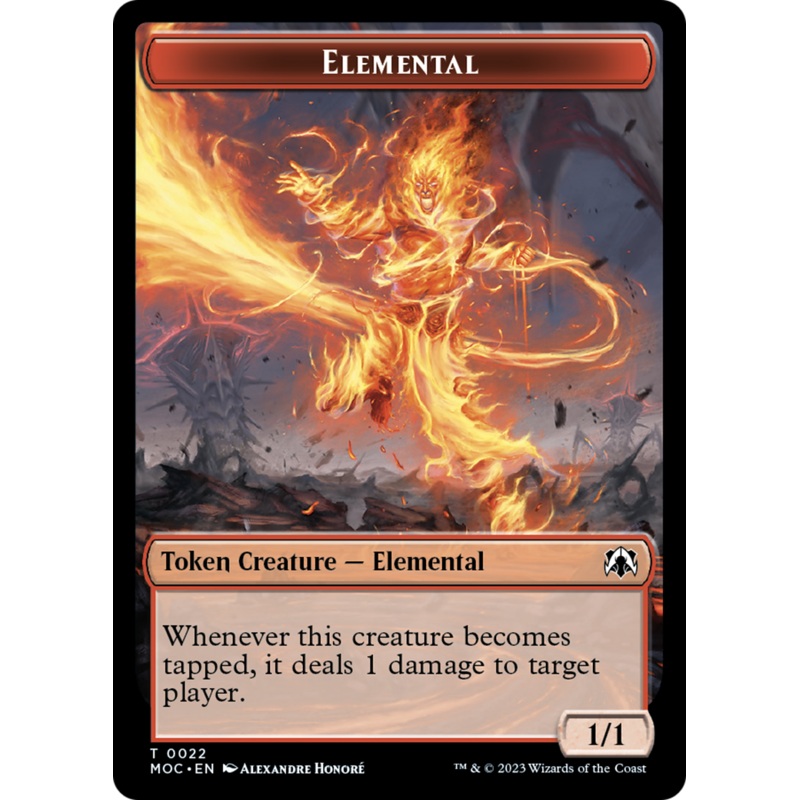 Elemental (22) // Elemental (9) Double-Sided Token [March of the Machine Commander Tokens]