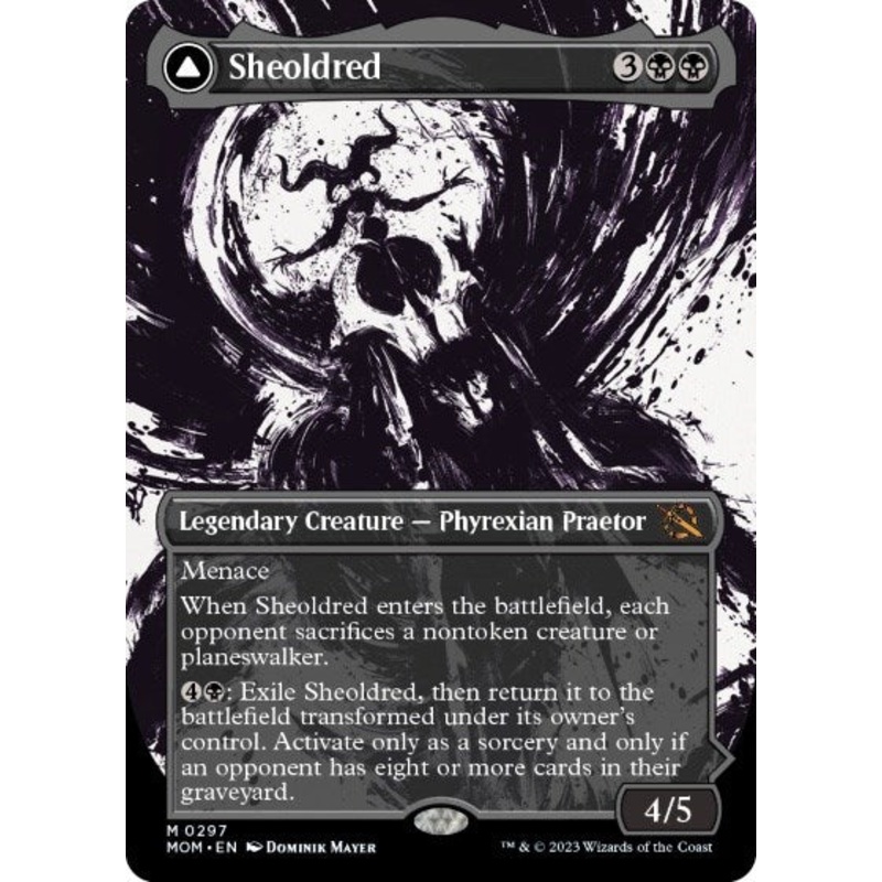 Sheoldred // The True Scriptures (Showcase Planar Booster Fun) [March of the Machine]