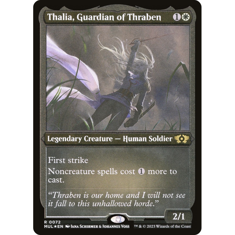 Thalia, Guardian of Thraben (Foil Etched) [Multiverse Legends]