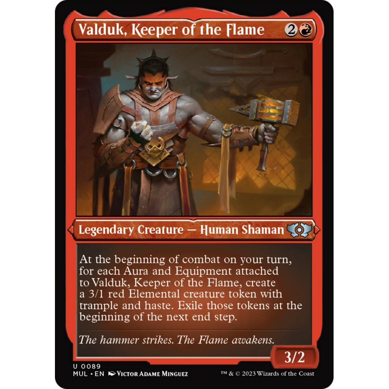 Valduk, Keeper of the Flame (Foil Etched) [Multiverse Legends]
