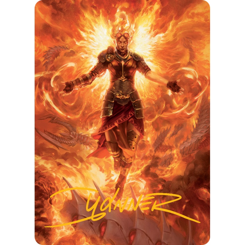 Chandra, Hope's Beacon Art Card (Gold-Stamped Signature) [March of the Machine Art Series]
