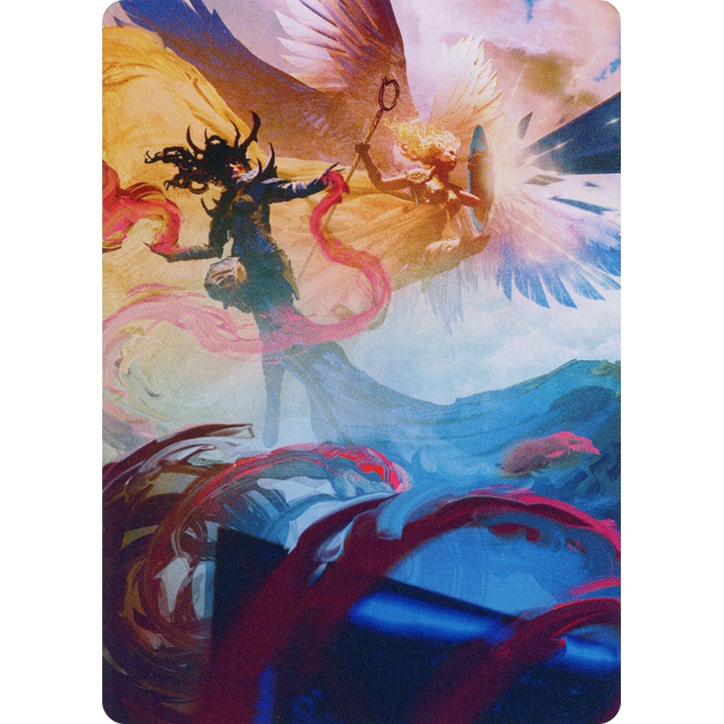 Drana and Linvala Art Card [March of the Machine Art Series]