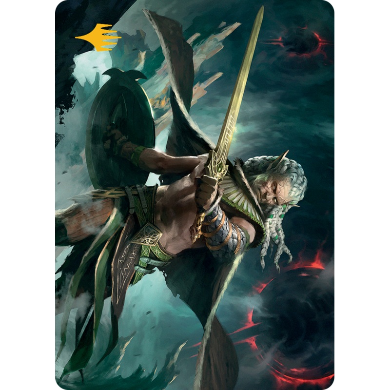 Serpent-Blade Assailant Art Card (40) (Gold-Stamped Signature) [March of the Machine Art Series]
