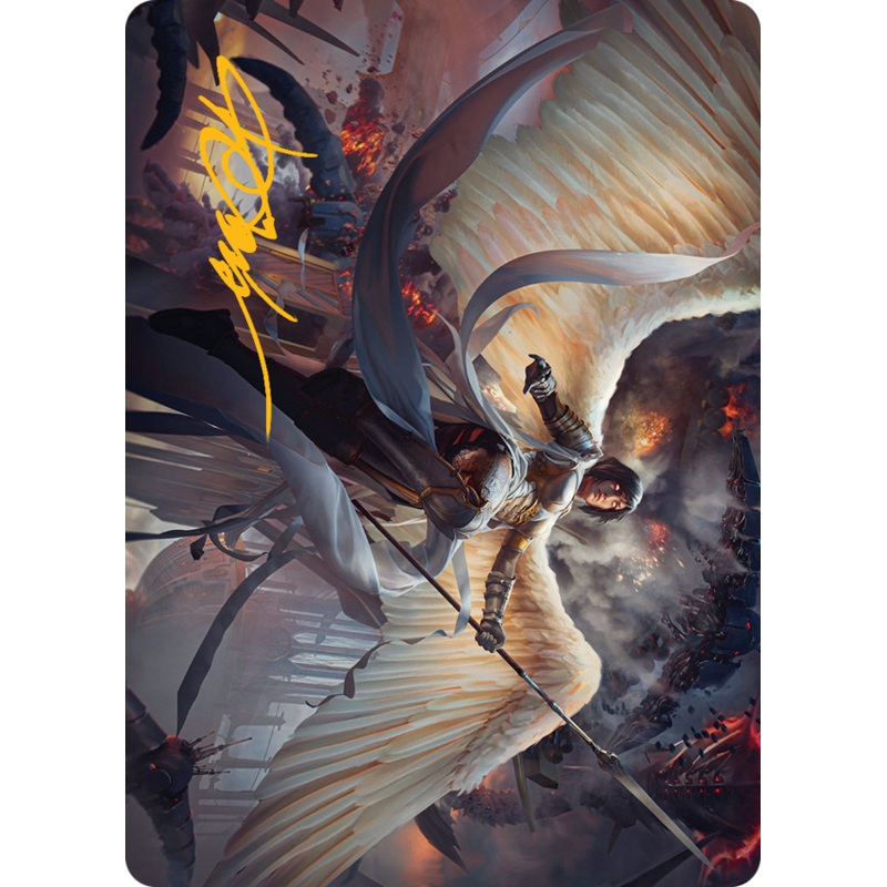 Serra Faithkeeper Art Card (Gold-Stamped Signature) [March of the Machine Art Series]