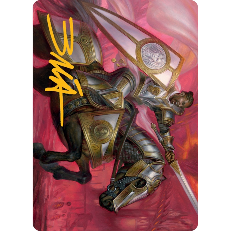 Sigiled Sentinel Art Card (Gold-Stamped Signature) [March of the Machine Art Series]