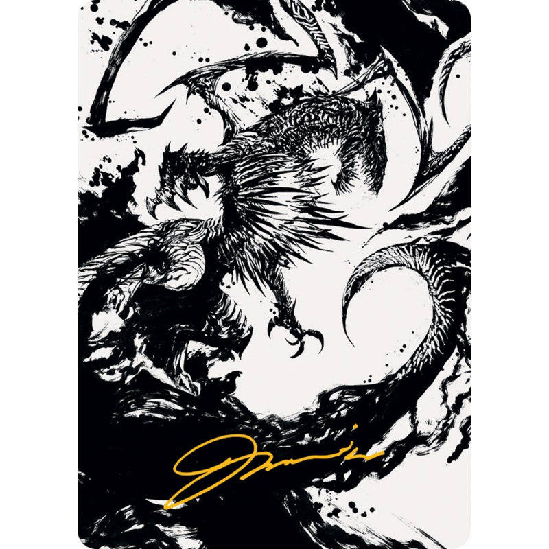 Skithiryx, the Blight Dragon Art Card (Gold-Stamped Signature) [March of the Machine Art Series]