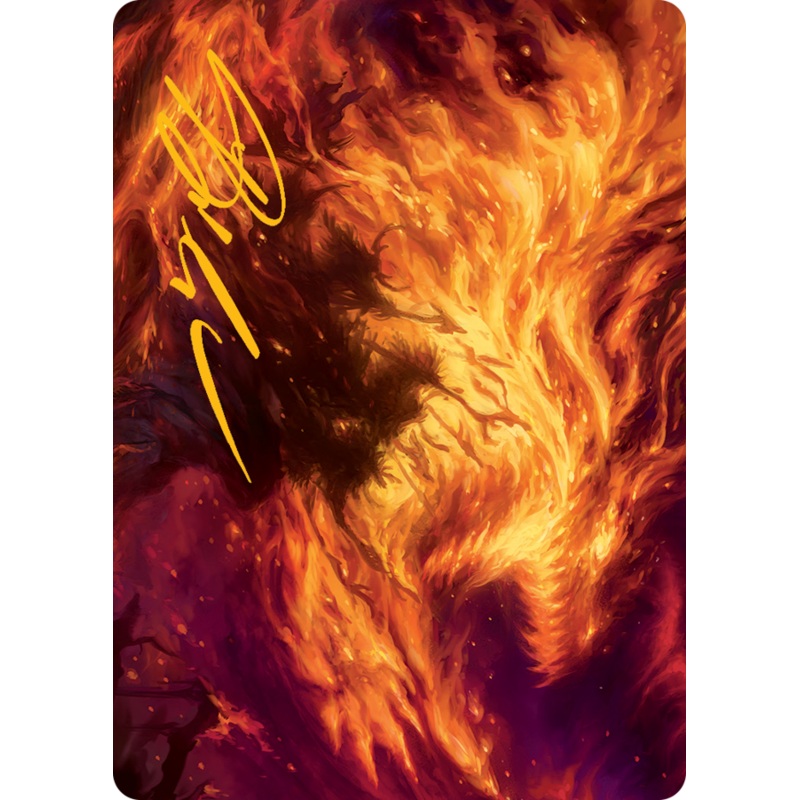 Stoke the Flames Art Card (Gold-Stamped Signature) [March of the Machine Art Series]