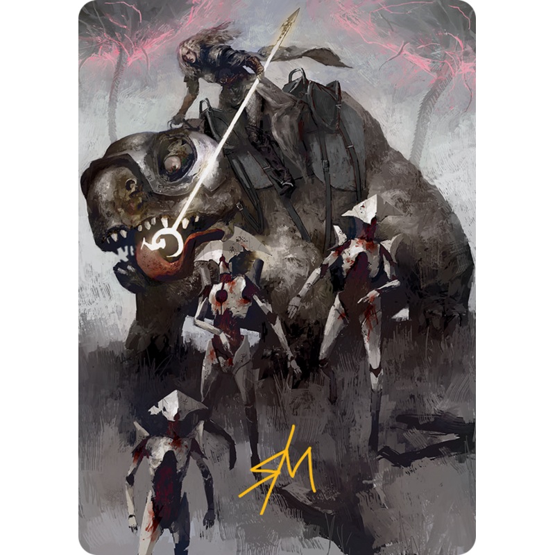 Thalia and The Gitrog Monster Art Card (Gold-Stamped Signature) [March of the Machine Art Series]