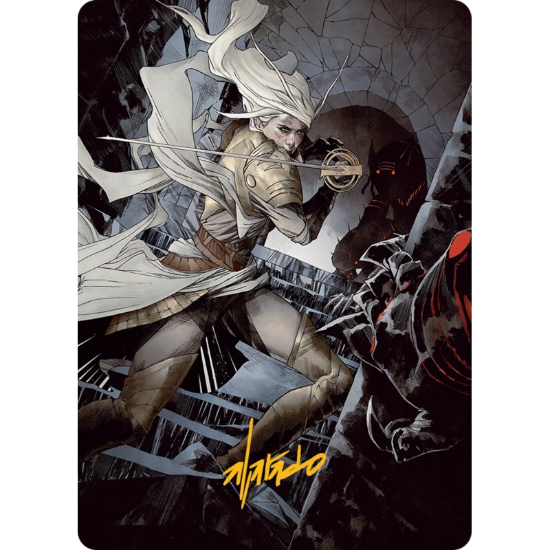 Thalia, Guardian of Thraben Art Card (Gold-Stamped Signature) [March of the Machine Art Series]