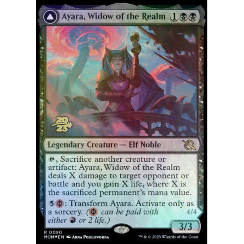 Ayara, Widow of the Realm // Ayara, Furnace Queen [March of the Machine Prerelease Promos]