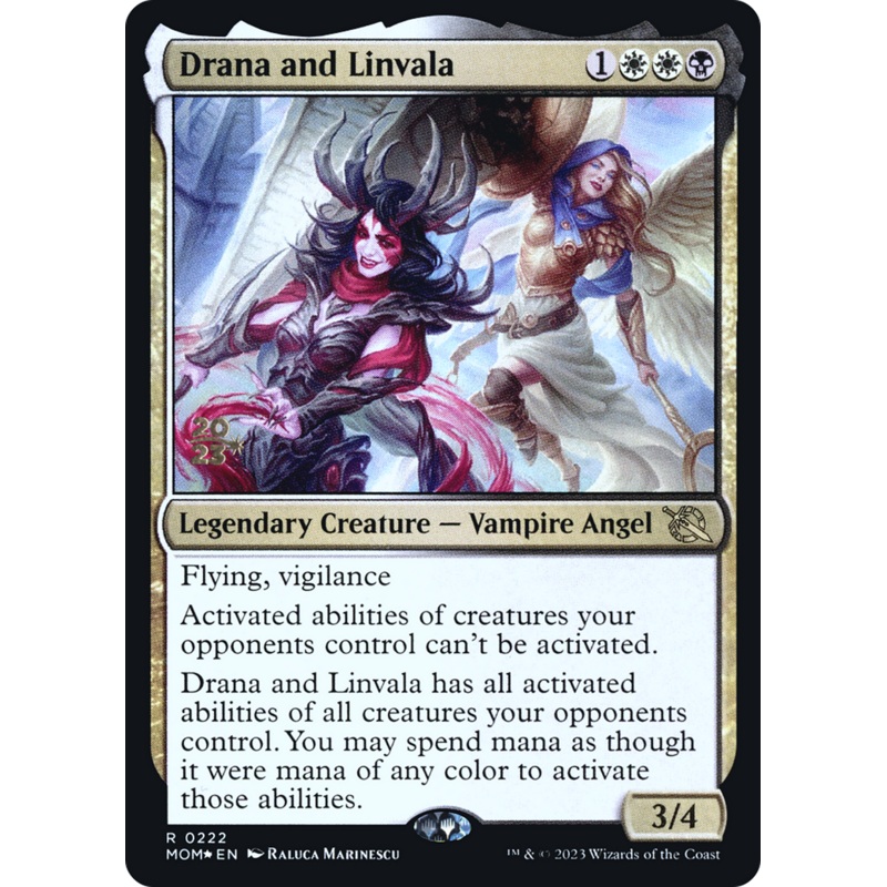Drana and Linvala [March of the Machine Prerelease Promos]
