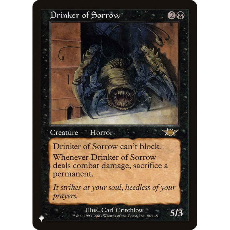 Drinker of Sorrow [The List]
