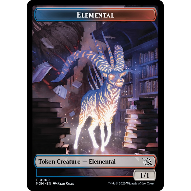 Elemental (9) // Vampire Double-Sided Token [March of the Machine Tokens]