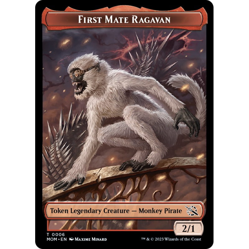 First Mate Ragavan // Phyrexian Saproling Double-Sided Token [March of the Machine Tokens]