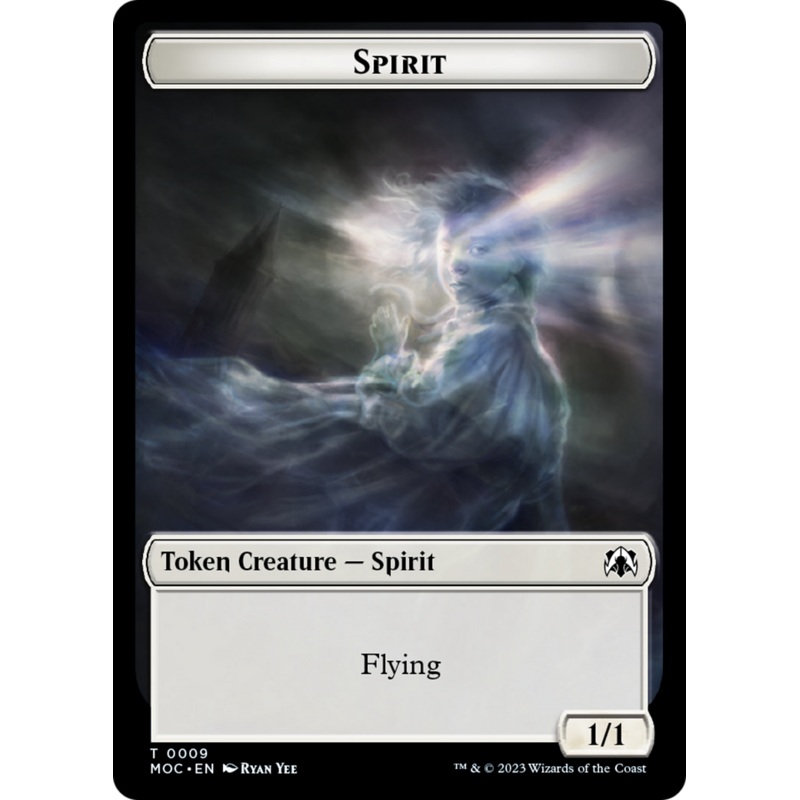 Spirt (9) // Treasure Double-Sided Token [March of the Machine Commander Tokens]