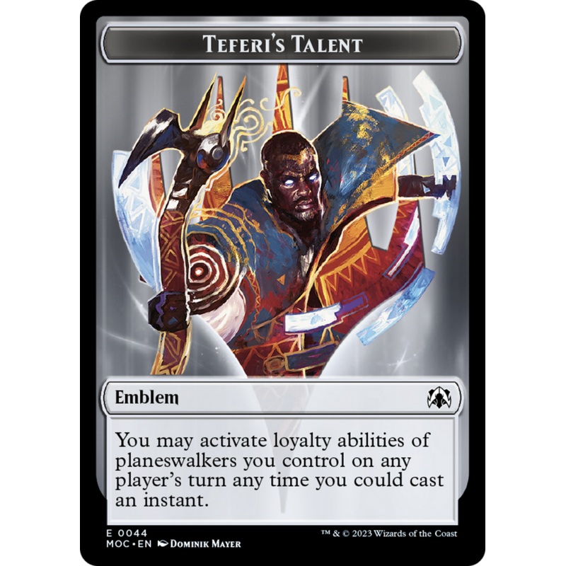 Teferi's Talent Emblem [March of the Machine Commander Tokens]