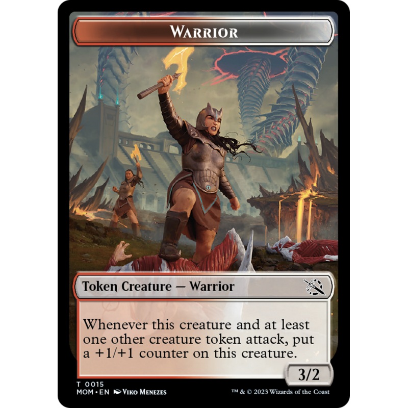 Warrior // Vampire Double-Sided Token [March of the Machine Tokens]
