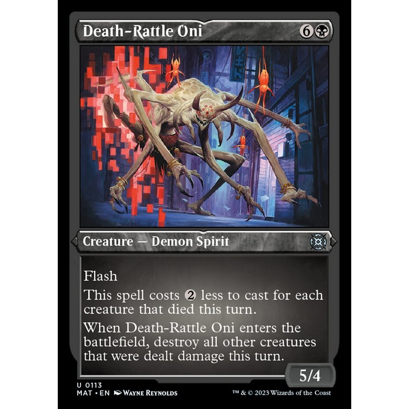 Death-Rattle Oni (Foil Etched) [March of the Machine: The Aftermath]