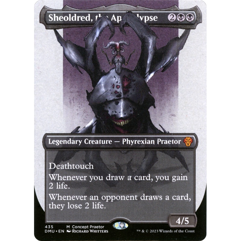 Sheoldred, the Apocalypse (Borderless Concept Praetors) [Phyrexia: All Will Be One]