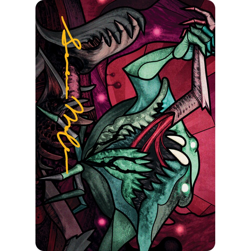 Yargle, Glutton of Urborg Art Card (Gold-Stamped Signature) [March of the Machine Art Series]