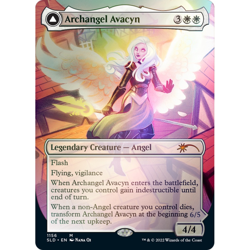 Archangel Avacyn // Avacyn, the Purifier (Borderless) [Secret Lair: From Cute to Brute]
