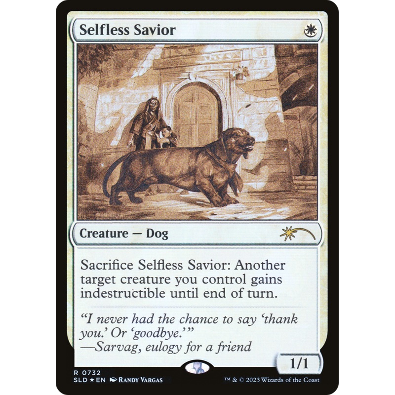 Selfless Savior (Sketch) [Secret Lair Drop Promos]