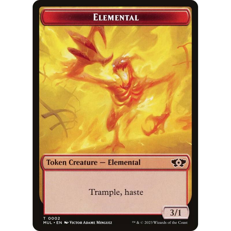 Elemental (02) // Zombie Double-Sided Token [March of the Machine Tokens]