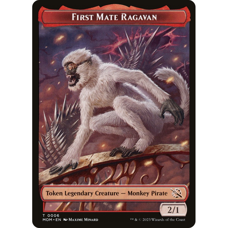 First Mate Ragavan // Knight Double-Sided Token [March of the Machine Tokens]