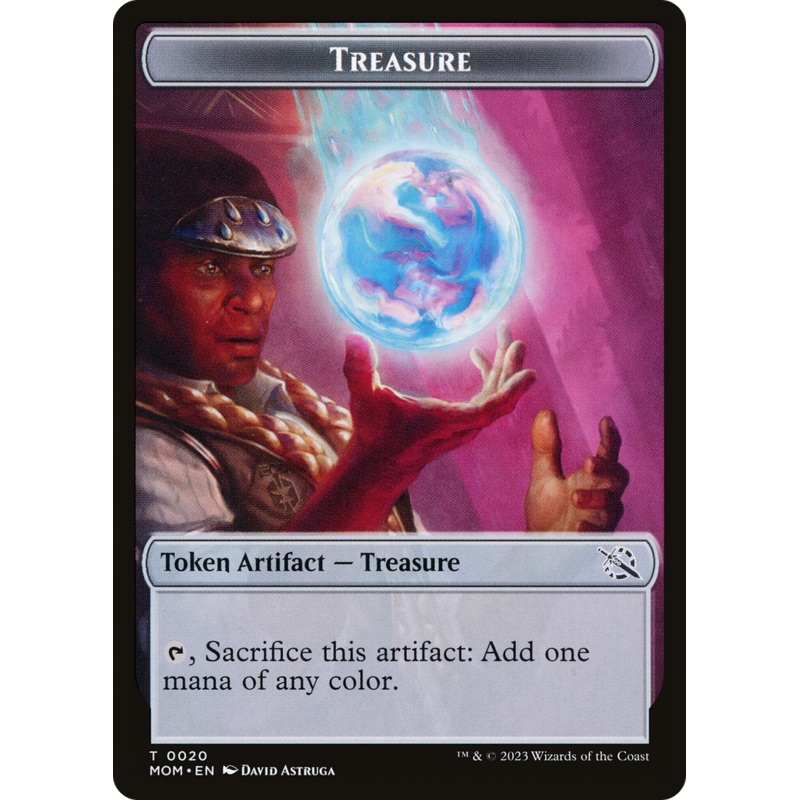 Treasure (20) // Phyrexian Saproling Double-Sided Token [March of the Machine Tokens]