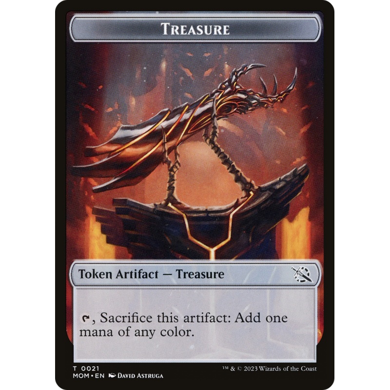 Treasure (21) // Zombie Double-Sided Token [March of the Machine Tokens]