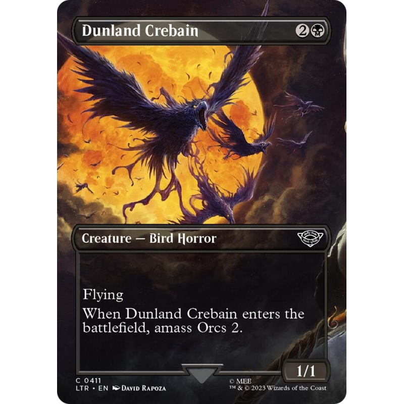 Dunland Crebain (Borderless Alternate Art) [The Lord of the Rings: Tales of Middle-Earth]