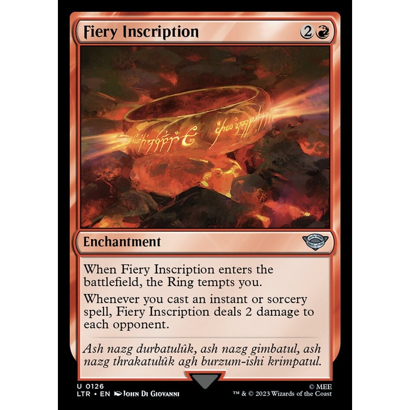 Fiery Inscription [The Lord of the Rings: Tales of Middle-Earth]