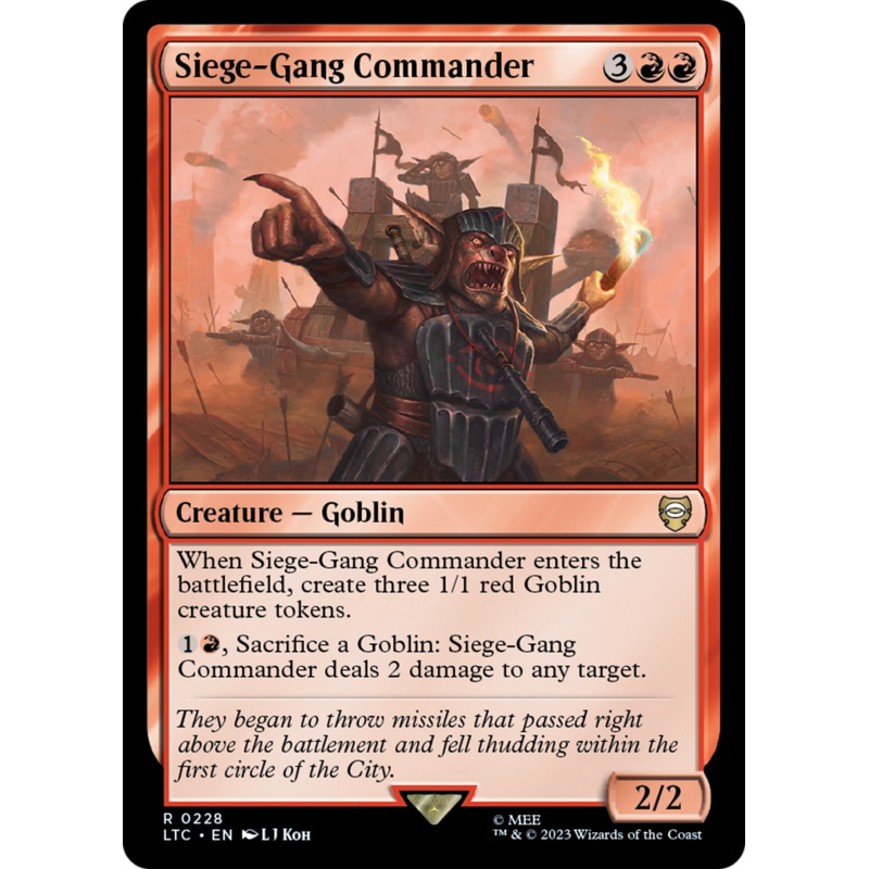 Siege-Gang Commander [The Lord of the Rings: Tales of Middle-Earth Commander]