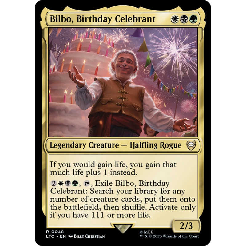 Bilbo, Birthday Celebrant [The Lord of the Rings: Tales of Middle-Earth Commander]