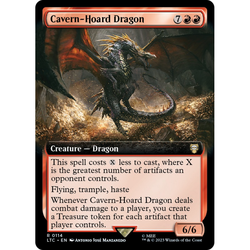 Cavern-Hoard Dragon (Extended Art) [The Lord of the Rings: Tales of Middle-Earth Commander]