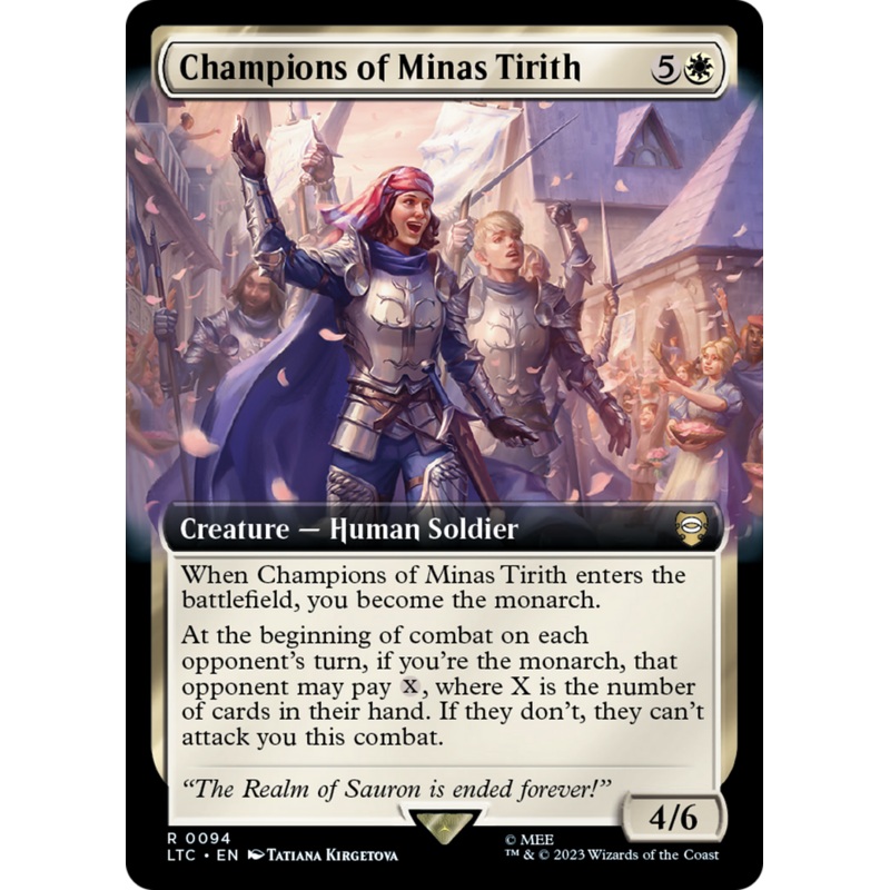 Champions of Minas Tirith (Extended Art) [The Lord of the Rings: Tales of Middle-Earth Commander]