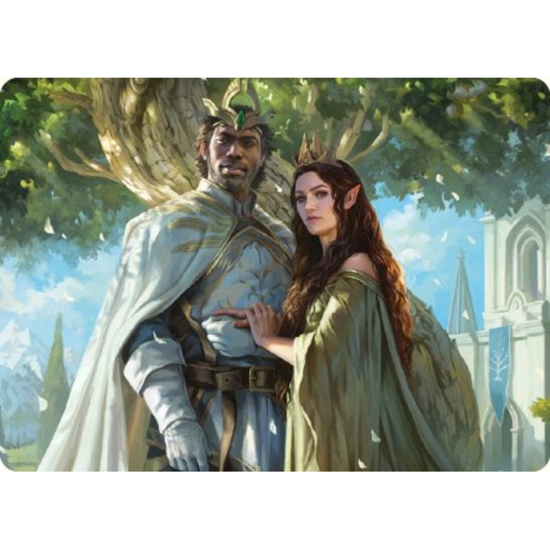 Aragorn and Arwen, Wed Art Card [The Lord of the Rings: Tales of Middle-earth Art Series]