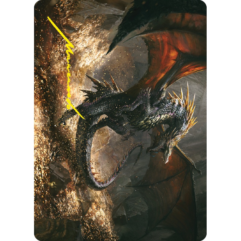 Cavern-Hoard Dragon Art Card (Gold-Stamped Signature) [The Lord of the Rings: Tales of Middle-earth Art Series]